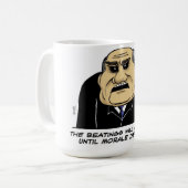 Das Schlagen fährt fort Kaffeetasse (Vorderseite Links)