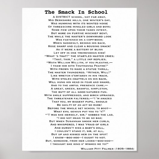 DAS SCHLECHTE SCHULPOEM-Poster Poster (Vorne)