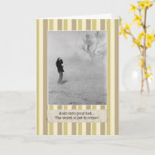 Das schlechteste ist, schon zu kommen! karte (Gelbe Blume)