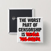 Das schlechteste Teil Zensur-des lustigen Button (Vorne & Hinten)