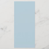 Das schlichte, elegante, pastellblaue, moderne Pro Programm (Rückseite)