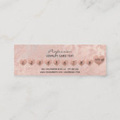 Das schlichte, minimalistisch-goldene Marmorherz d Treuekarte (Rückseite)