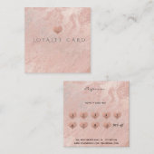 Das schlichte, minimalistisch-goldene Marmorherz d Treuekarte (Vorne/Hinten)