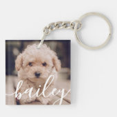 Das schlichte moderne Design des Hauses trägt sein Schlüsselanhänger (Rückseite)