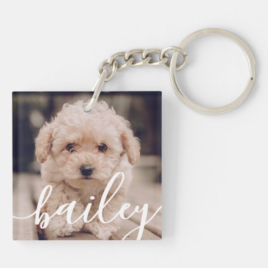 Das schlichte moderne Design des Hauses trägt sein Schlüsselanhänger (Rückseite)