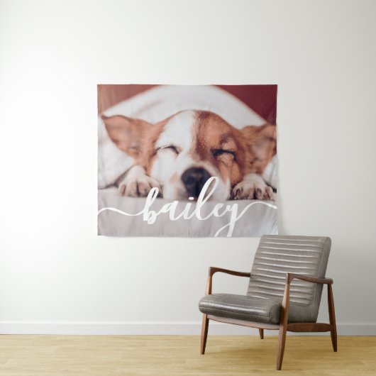 Das schlichte moderne Design des Hauses trägt sein Wandteppich (Beispiel (Horizontal))