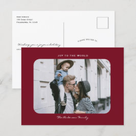 Das schlichte, moderne und saubere Weihnachtsfest  Postkarte