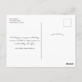 Das schlichte, moderne und saubere Weihnachtsfest  Postkarte (Rückseite)