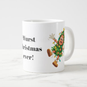 Das schlimmste Weihnachten ever! Lustige Salami  Jumbo-Tasse