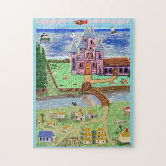 Das Schloss 🏰 am Meer 🌊 Puzzle (Vertikal)