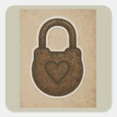 Das Schloss, das alles sah Quadratischer Aufkleber (Vorderseite)