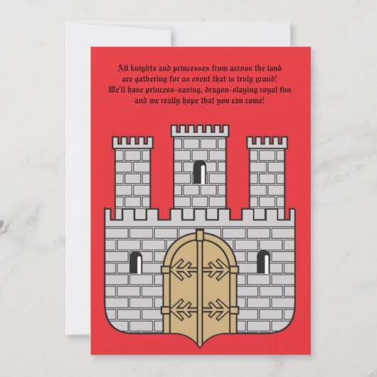 Das Schloss Einladung (Vorderseite)