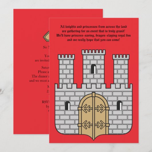 Das Schloss Einladung (Vorne/Hinten)