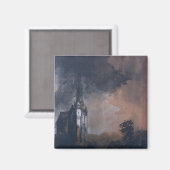 Das Schloss im Mondschein Magnet (Vorderseite/Rückseite)