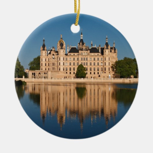 Das Schloss in Schwerin in Deutschland Keramik Ornament (Vorne)