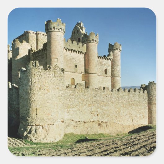 Das Schloss Quadratischer Aufkleber (Vorderseite)