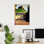 Das Schloss und der Ort Andelys Poster (Heimbüro)