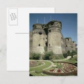 Das Schloss von Angers, fertig gestellt 1238 Postkarte (Vorne/Hinten)