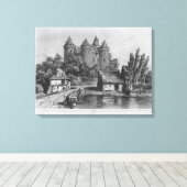 Das Schloss von Combourg Leinwanddruck (Insitu (Holzboden))
