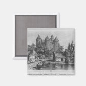 Das Schloss von Combourg Magnet (Vorderseite/Rückseite)