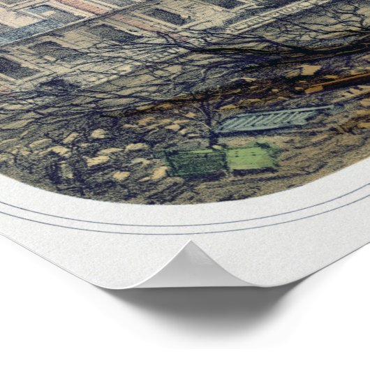 Das Schloss von Meudon bombardiert Poster (Ecke)