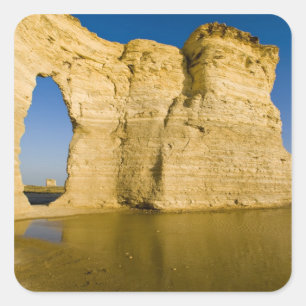 Das Schlüsselloch der Monument Rocks alias Chalk Quadratischer Aufkleber