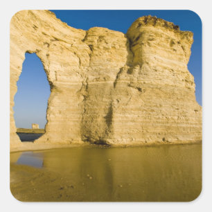 Das Schlüsselloch der Monument Rocks alias Chalk Quadratischer Aufkleber