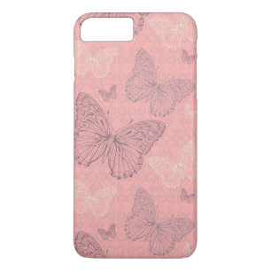 Das Schmetterlings-Rosa Case-Mate iPhone Hülle