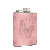 Das Schmetterlings-Rosa Flachmann (Rechts)