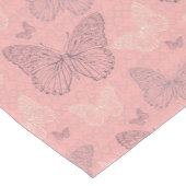 Das Schmetterlings-Rosa Kurzer Tischläufer (Ecke)