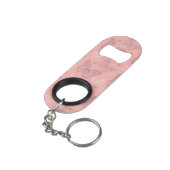 Das Schmetterlings-Rosa Schlüsselanhänger Flaschenöffner (Rückseite Schrägansicht)