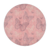 Das Schmetterlings-Rosa Schneidebrett (Vorderseite)