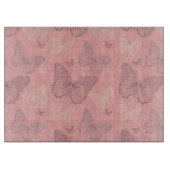 Das Schmetterlings-Rosa Schneidebrett (Vorderseite)