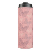 Das Schmetterlings-Rosa Thermosbecher (Vorderseite)