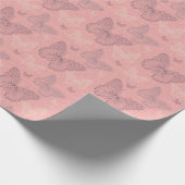 Das Schmetterlingsrosa Geschenkpapier (Ecke)