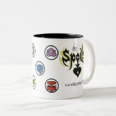 Das Schmutz-Logo Zweifarbige Tasse (VorderseiteRechts)