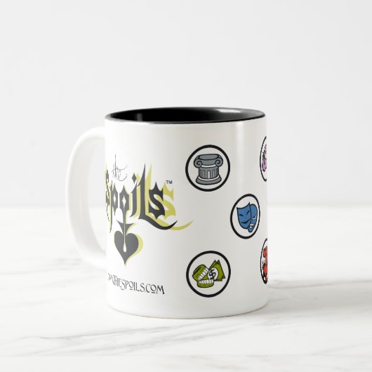 Das Schmutz-Logo Zweifarbige Tasse (Vorderseite Links)