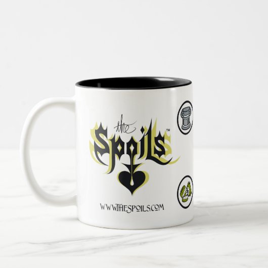 Das Schmutz-Logo Zweifarbige Tasse (Links)