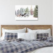 Das Schnee durchqueren - Laufende Pferde Leinwanddruck (Insitu (Schlafzimmer))