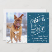 Das Schnee stürzen | FOTO Feiertagskarte (Vorderseite)