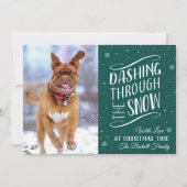 Das Schnee stürzen | FOTO Feiertagskarte (Vorderseite)