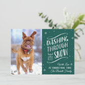 Das Schnee stürzen | FOTO Feiertagskarte (Stehend Vorderseite)