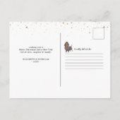 Das Schnee stürzen | Niedliche Dackel Postkarte (Rückseite)