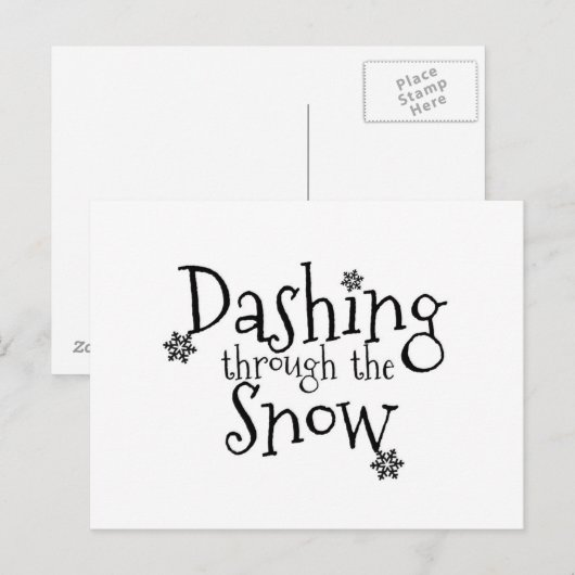 Das Schnee stürzen | Postkarte (Vorne/Hinten)