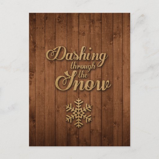Das Schnee stürzen Postkarte (Vorderseite)