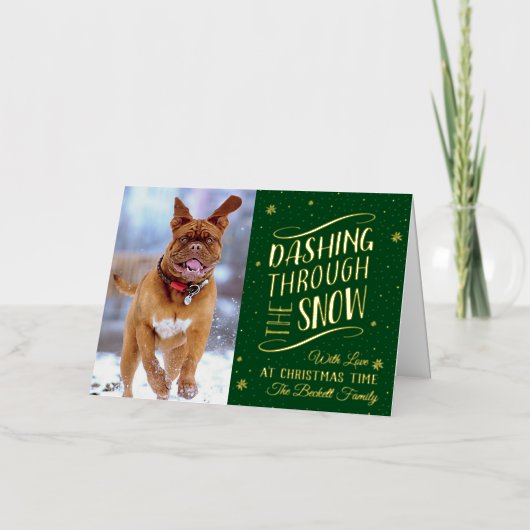 Das Schnee stürzen | Weihnachts-Foto Real (Vorderseite)