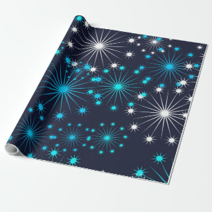 Das Schneeflockenmuster scheint wie ein Stern Geschenkpapier