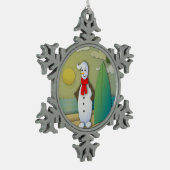 Das Schneemann-Ornament im Sommer Schneeflocken Zinn-Ornament (Links)