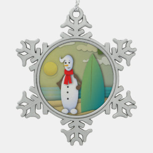 Das Schneemann-Ornament im Sommer Schneeflocken Zinn-Ornament
