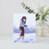 Das Schneesturm Feiertagspostkarte (Stehend Vorderseite)